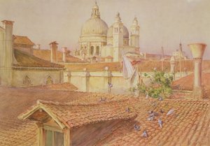 Vom Fenster des Künstlers aus mit Blick auf Santa Maria Della Salute, Venedig